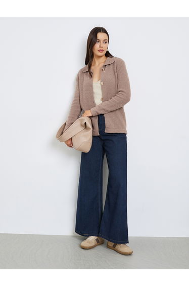 Regular Fit Buttoned Chunky Knit Cardigan