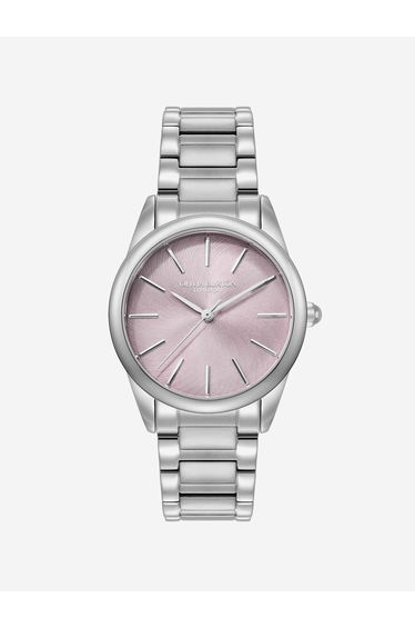Olivia Burton Glowful Stainless Steel Watch with Lavender Dial in Silver