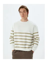 سويتشيرت كوتون أبيض بأكمام طويلة - 2