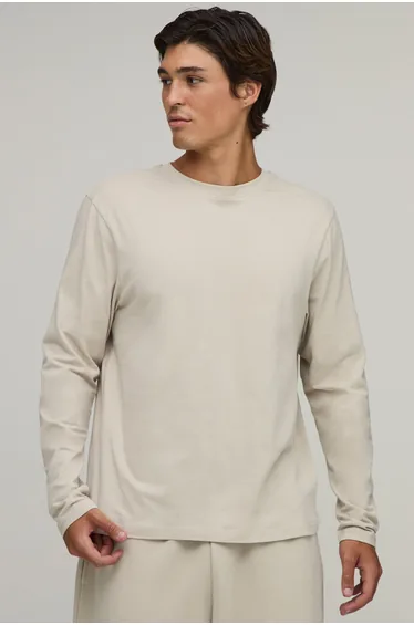 Essential Regular Fit Long Sleeve T-Shirt - ecru