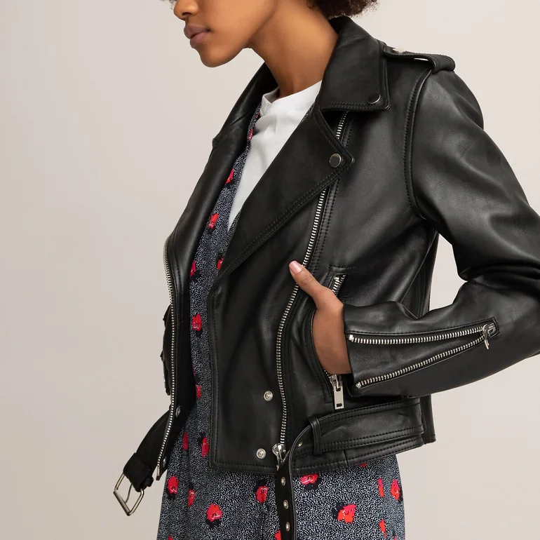 Leather Biker Jacket - 1