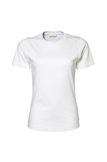 Tee Jays Womens/Ladies Interlock Short Sleeve T-Shirt - White