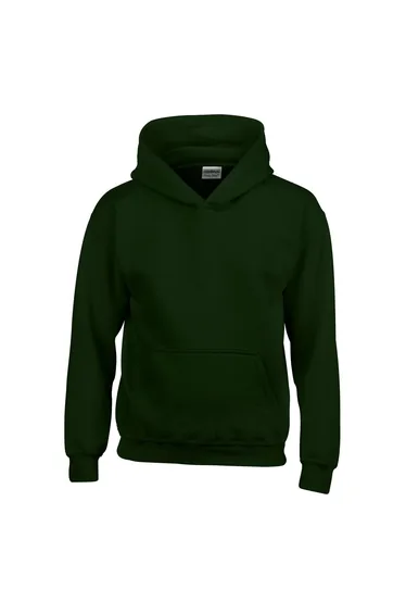 Gildan Childrens/Kids Heavy Blend Hooded Sweatshirt - Forest Green