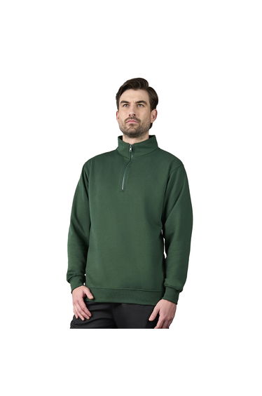 PRO RTX Mens Pro Quarter Zip Sweatshirt - Bottle Green