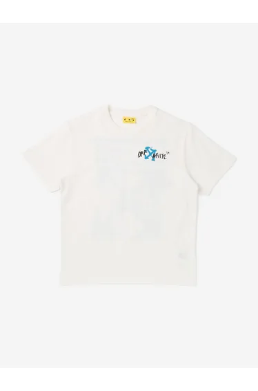 Off-White Boys Arrow Spray T-Shirt in White