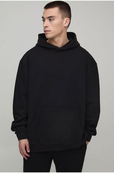Oversized Mortal Kombat License Printed Hoodie - black