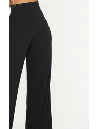 Shape Black Jersey Wide Leg Trouser - 4
