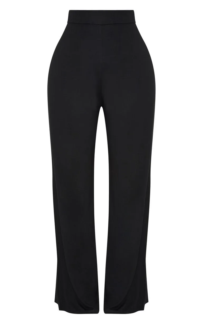 Shape Black Jersey Wide Leg Trouser - 2