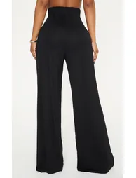 Shape Black Jersey Wide Leg Trouser - 3
