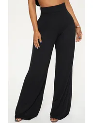 Shape Black Jersey Wide Leg Trouser - 1