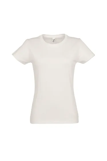 SOLS Womens/Ladies Imperial Heavy Short Sleeve T-Shirt - Off White