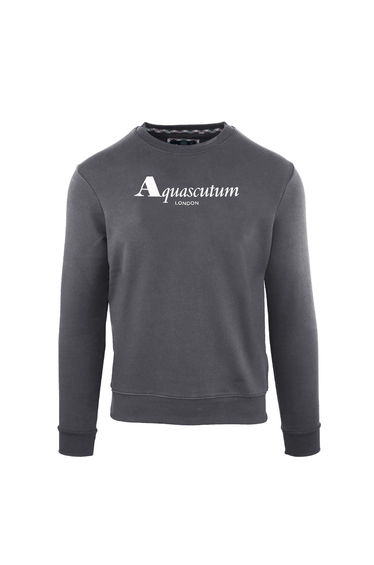 Aquascutum Mens Crew Neck Regular Sweatshirt - Antracite