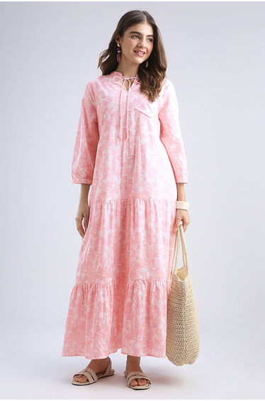Printed Tiered Maxi Dress