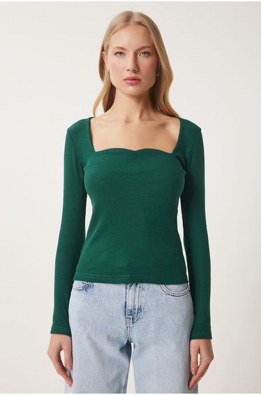 Blouse - Green - Fitted