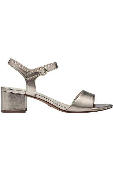 صندل بكعب لون رمادي