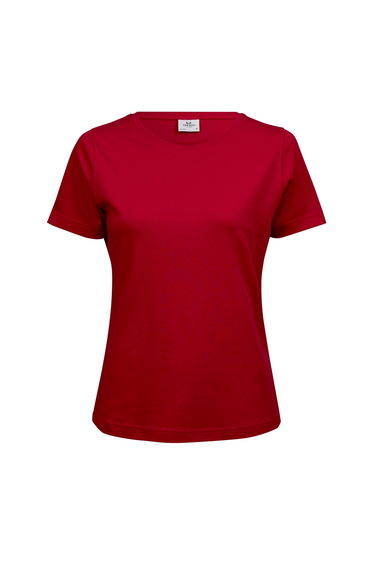 Tee Jays Womens/Ladies Interlock Short Sleeve T-Shirt - Red