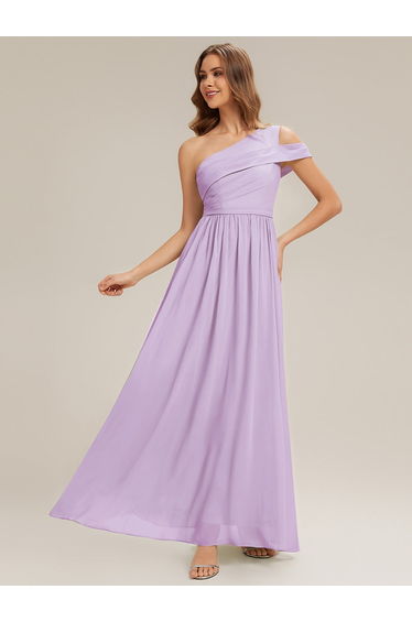 ever CHACE|Cut-Out Detail Chiffon Sleeveless Bridesmaid Dress