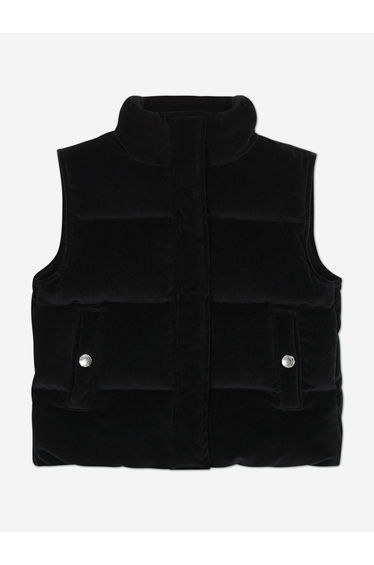 Girls Puffer Gilet in Black