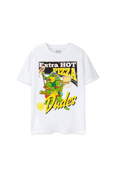 Teenage Mutant Ninja Turtles Mens Pizza Dudes T-Shirt - White