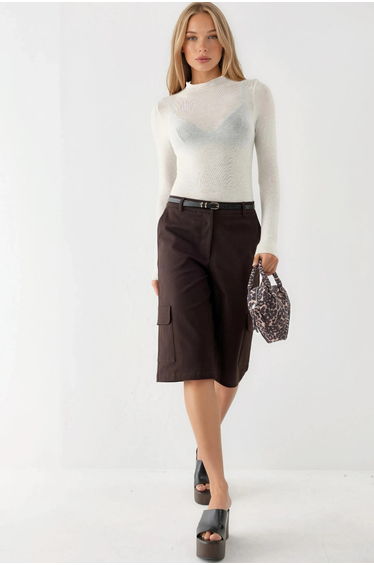 BUSEM Long Sleeve Slim Fit Blouse