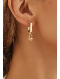 Hollow Out Cube Dangle Earrings