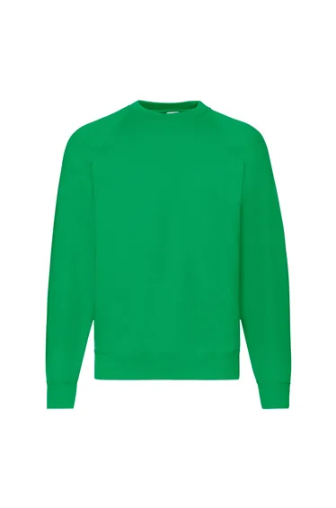 Fruit Of The Loom Mens Raglan Sleeve Belcoro® Sweatshirt - Kelly Green
