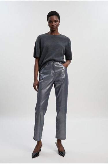 Metallic Coated Denim Skinny Jean