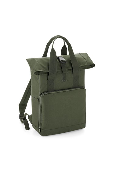 BagBase Twin Handle Roll-Top Backpack - Olive Green