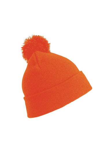 Result Womens/Ladies Winter Essentials Pom Pom Beanie - Fluoresent Orange