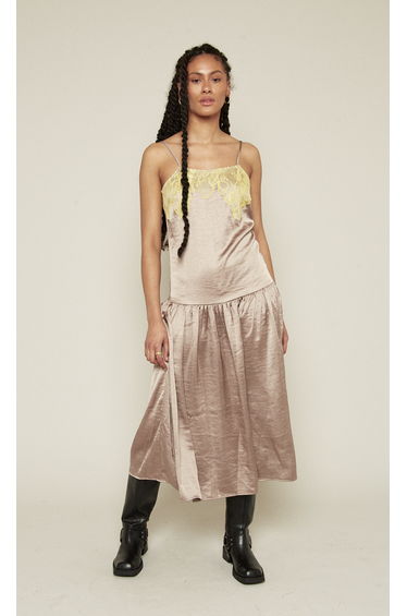 Oyster Drop Waist Lace Dress