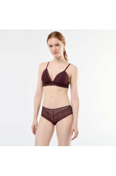 Lace Shorty Briefs BROWN