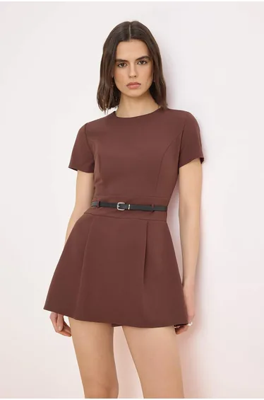 Brown Wide Leg Jumpsuit