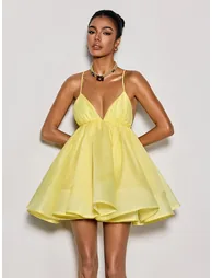 Custodia Spaghetti Flare Mini Dress - 3