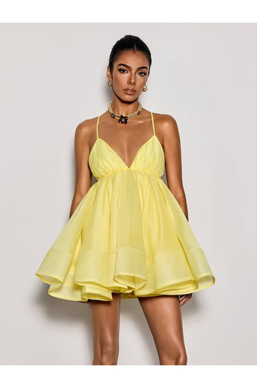 Custodia Spaghetti Flare Mini Dress