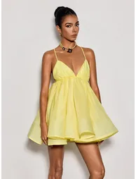 Custodia Spaghetti Flare Mini Dress - 4