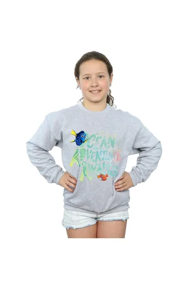 Finding Dory Girls Ocean Adventure Sweatshirt - Sports Grey