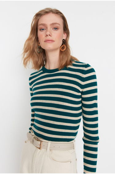 Sweater - Green - Slim fit