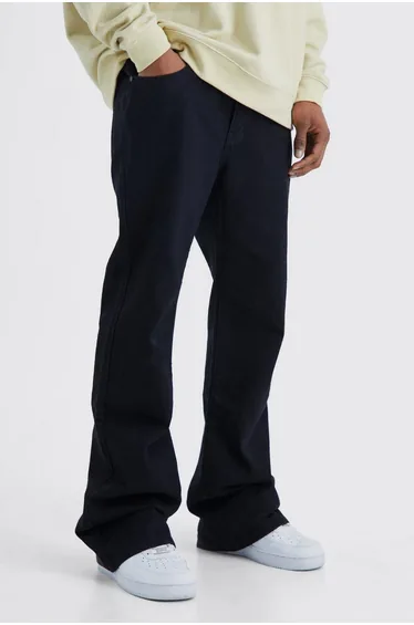 Relaxed Rigid Flare Jean - true black