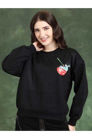 Oversized Graphic Print Sweatshirt