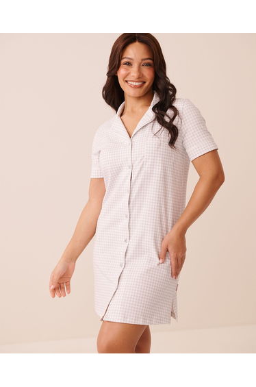 Cotton Button-down Sleepshirt