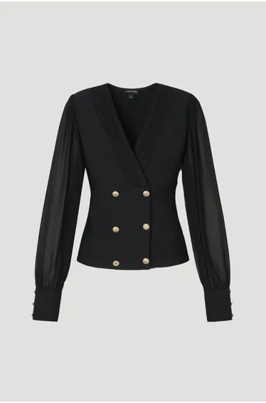 بليزر كارين ميلين أسود بطول الخصر