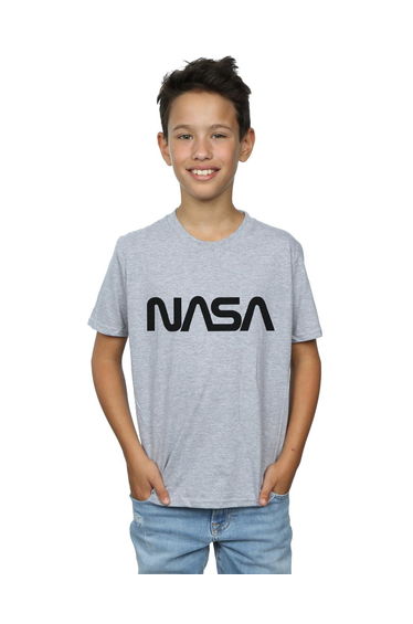 NASA Boys Modern Logo T-Shirt - Sports Grey