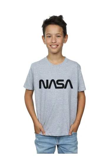 NASA Boys Modern Logo T-Shirt - Sports Grey