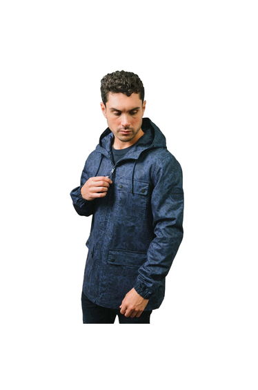 Lambretta Mens Paisley Field Jacket - Navy