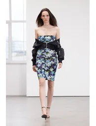 Blue Floral Bodycon Mini Dress - 9