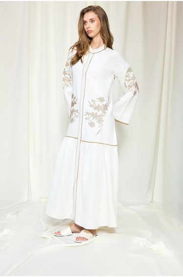 EMBROIDERED LINEN DRESS