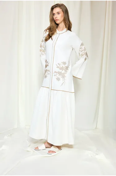 EMBROIDERED LINEN DRESS