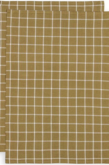 Set of 2 Hortense Washed Cotton Tea Towels