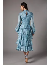 فستان ميداكسي جاكار بطبقات متدرجة  - 2