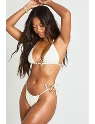 بكيني بوهو باللون الكريمي - 1